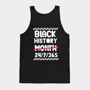 Black History Month 24/7/365 Black men African American Tank Top